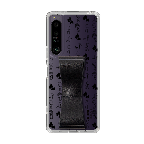 Slim Protection Case - STAND & RING RIBBON Black［ Rune Naito - RUNE Animal Dog ］
