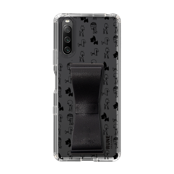 Slim Protection Case - STAND & RING RIBBON Black［ Rune Naito - RUNE Animal Dog ］
