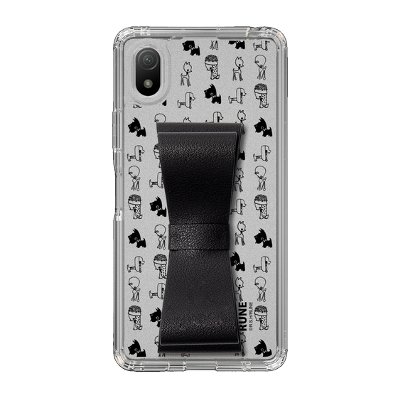 Slim Protection Case - STAND & RING RIBBON Black［ Rune Naito - RUNE Animal Dog ］