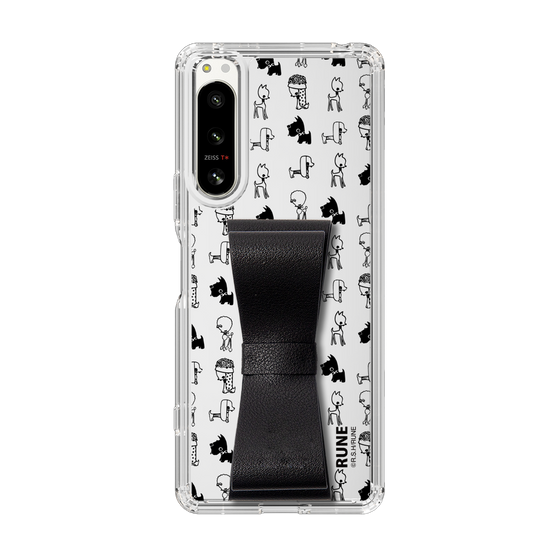Slim Protection Case - STAND & RING RIBBON Black［ Rune Naito - RUNE Animal Dog ］