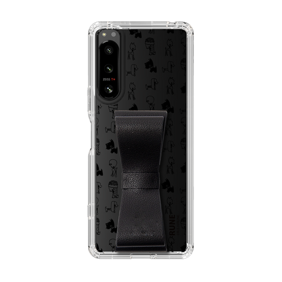 Slim Protection Case - STAND & RING RIBBON Black［ Rune Naito - RUNE Animal Dog ］