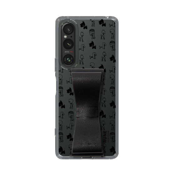 Slim Protection Case - STAND & RING RIBBON Black［ Rune Naito - RUNE Animal Dog ］