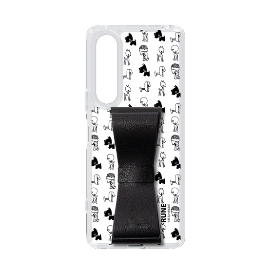 Slim Protection Case - STAND & RING RIBBON Black［ Rune Naito - RUNE Animal Dog ］