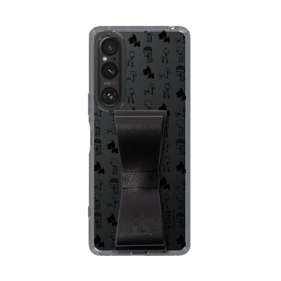 Slim Protection Case - STAND & RING RIBBON Black［ Rune Naito - RUNE Animal Dog ］