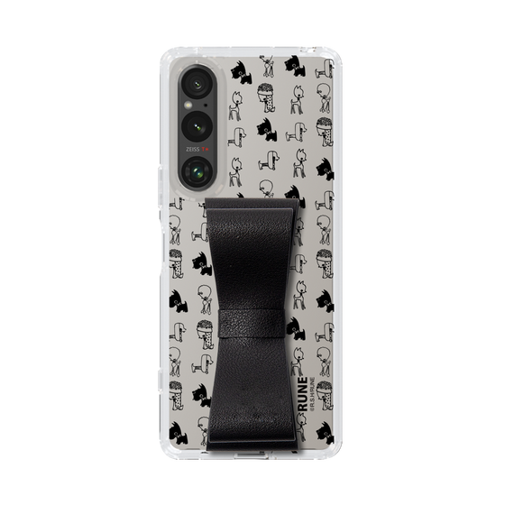 Slim Protection Case - STAND & RING RIBBON Black［ Rune Naito - RUNE Animal Dog ］