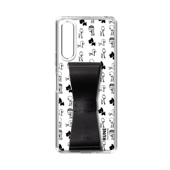 Slim Protection Case - STAND & RING RIBBON Black［ Rune Naito - RUNE Animal Dog ］