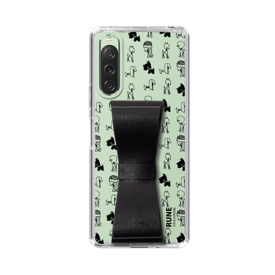 Slim Protection Case - STAND & RING RIBBON Black［ Rune Naito - RUNE Animal Dog ］