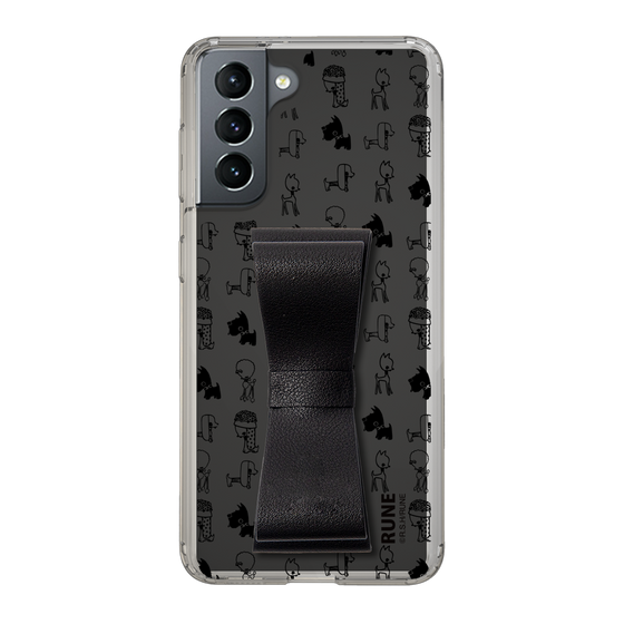 Slim Protection Case - STAND & RING RIBBON Black［ Rune Naito - RUNE Animal Dog ］