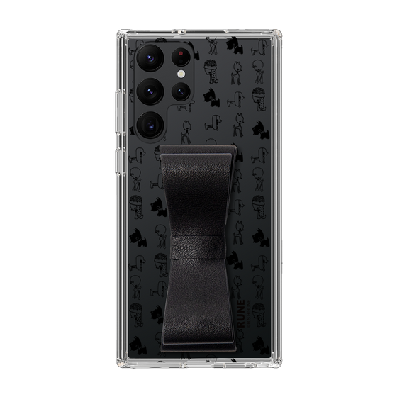 Slim Protection Case - STAND & RING RIBBON Black［ Rune Naito - RUNE Animal Dog ］