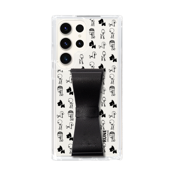 Slim Protection Case - STAND & RING RIBBON Black［ Rune Naito - RUNE Animal Dog ］