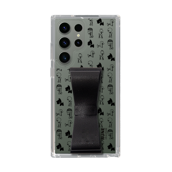 Slim Protection Case - STAND & RING RIBBON Black［ Rune Naito - RUNE Animal Dog ］