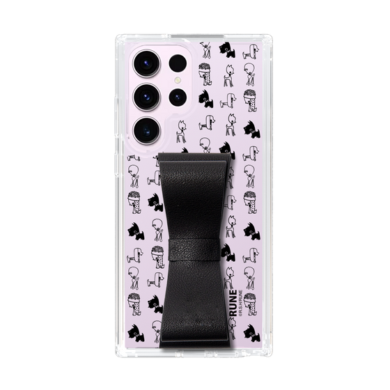 Slim Protection Case - STAND & RING RIBBON Black［ Rune Naito - RUNE Animal Dog ］
