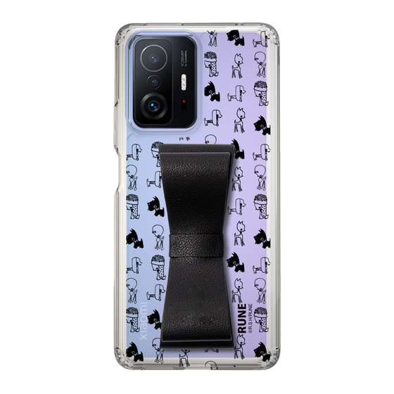 Slim Protection Case - STAND & RING RIBBON Black［ Rune Naito - RUNE Animal Dog ］