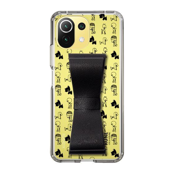 Slim Protection Case - STAND & RING RIBBON Black［ Rune Naito - RUNE Animal Dog ］