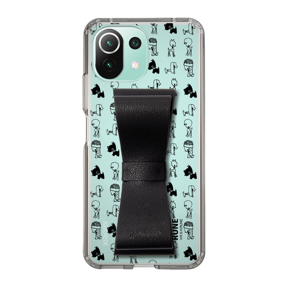 Slim Protection Case - STAND & RING RIBBON Black［ Rune Naito - RUNE Animal Dog ］
