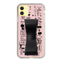 Slim Protection Case - STAND & RING RIBBON Black［ Rune Naito - RUNE Girl Retro & Modern - Pink ］