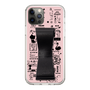 Slim Protection Case - STAND & RING RIBBON Black［ Rune Naito - RUNE Girl Retro & Modern - Pink ］