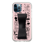 Slim Protection Case - STAND & RING RIBBON Black［ Rune Naito - RUNE Girl Retro & Modern - Pink ］