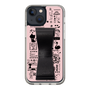 Slim Protection Case - STAND & RING RIBBON Black［ Rune Naito - RUNE Girl Retro & Modern - Pink ］