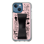 Slim Protection Case - STAND & RING RIBBON Black［ Rune Naito - RUNE Girl Retro & Modern - Pink ］
