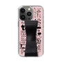 Slim Protection Case - STAND & RING RIBBON Black［ Rune Naito - RUNE Girl Retro & Modern - Pink ］