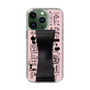 Slim Protection Case - STAND & RING RIBBON Black［ Rune Naito - RUNE Girl Retro & Modern - Pink ］