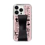 Slim Protection Case - STAND & RING RIBBON Black［ Rune Naito - RUNE Girl Retro & Modern - Pink ］