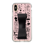 Slim Protection Case - STAND & RING RIBBON Black［ Rune Naito - RUNE Girl Retro & Modern - Pink ］