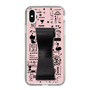 Slim Protection Case - STAND & RING RIBBON Black［ Rune Naito - RUNE Girl Retro & Modern - Pink ］
