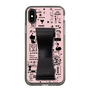 Slim Protection Case - STAND & RING RIBBON Black［ Rune Naito - RUNE Girl Retro & Modern - Pink ］