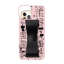 Slim Protection Case - STAND & RING RIBBON Black［ Rune Naito - RUNE Girl Retro & Modern - Pink ］