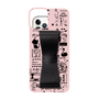 Slim Protection Case - STAND & RING RIBBON Black［ Rune Naito - RUNE Girl Retro & Modern - Pink ］