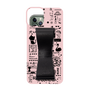 Slim Protection Case - STAND & RING RIBBON Black［ Rune Naito - RUNE Girl Retro & Modern - Pink ］