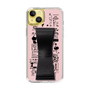 Slim Protection Case - STAND & RING RIBBON Black［ Rune Naito - RUNE Girl Retro & Modern - Pink ］