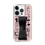 Slim Protection Case - STAND & RING RIBBON Black［ Rune Naito - RUNE Girl Retro & Modern - Pink ］