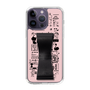 Slim Protection Case - STAND & RING RIBBON Black［ Rune Naito - RUNE Girl Retro & Modern - Pink ］