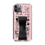 Slim Protection Case - STAND & RING RIBBON Black［ Rune Naito - RUNE Girl Retro & Modern - Pink ］