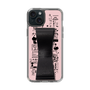 Slim Protection Case - STAND & RING RIBBON Black［ Rune Naito - RUNE Girl Retro & Modern - Pink ］