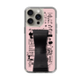 Slim Protection Case - STAND & RING RIBBON Black［ Rune Naito - RUNE Girl Retro & Modern - Pink ］