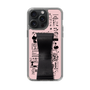 Slim Protection Case - STAND & RING RIBBON Black［ Rune Naito - RUNE Girl Retro & Modern - Pink ］