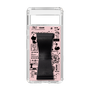 Slim Protection Case - STAND & RING RIBBON Black［ Rune Naito - RUNE Girl Retro & Modern - Pink ］