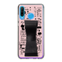 Slim Protection Case - STAND & RING RIBBON Black［ Rune Naito - RUNE Girl Retro & Modern - Pink ］
