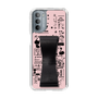 Slim Protection Case - STAND & RING RIBBON Black［ Rune Naito - RUNE Girl Retro & Modern - Pink ］