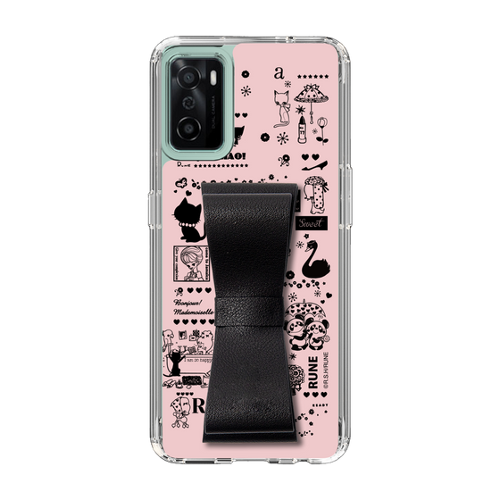 Slim Protection Case - STAND & RING RIBBON Black［ Rune Naito - RUNE Girl Retro & Modern - Pink ］