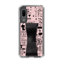 Slim Protection Case - STAND & RING RIBBON Black［ Rune Naito - RUNE Girl Retro & Modern - Pink ］