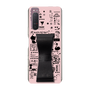 Slim Protection Case - STAND & RING RIBBON Black［ Rune Naito - RUNE Girl Retro & Modern - Pink ］