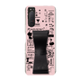 Slim Protection Case - STAND & RING RIBBON Black［ Rune Naito - RUNE Girl Retro & Modern - Pink ］