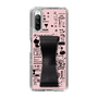 Slim Protection Case - STAND & RING RIBBON Black［ Rune Naito - RUNE Girl Retro & Modern - Pink ］