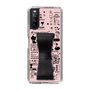 Slim Protection Case - STAND & RING RIBBON Black［ Rune Naito - RUNE Girl Retro & Modern - Pink ］