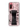 Slim Protection Case - STAND & RING RIBBON Black［ Rune Naito - RUNE Girl Retro & Modern - Pink ］